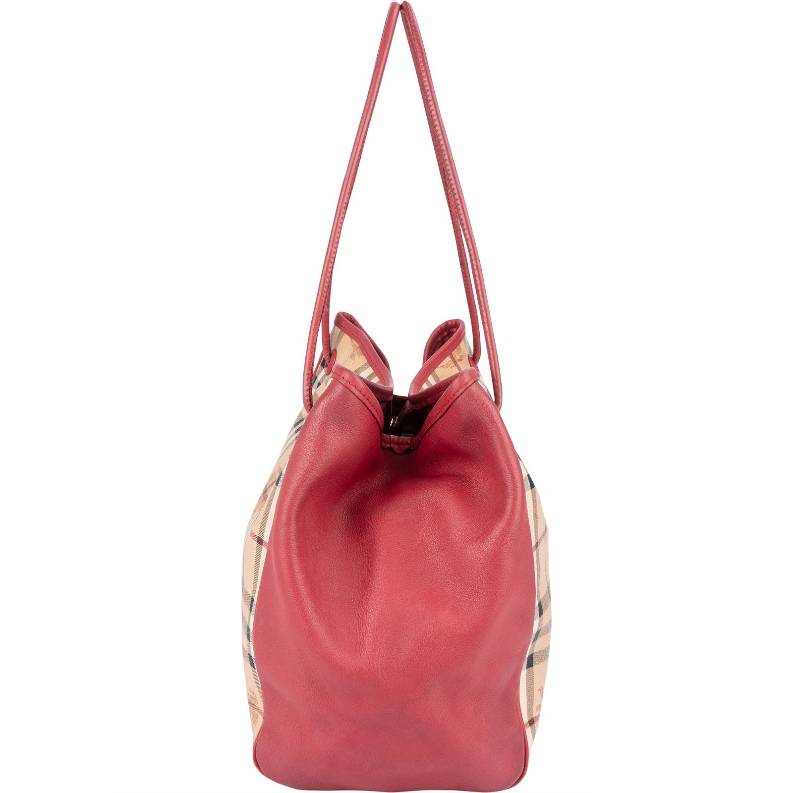 [🔄️B23 / F59] Burberry Haymarket Check Bucket Tote Shoulder Bag - vintageandkickz