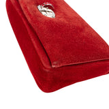 Miu Miu Red Suede Jeweled Chain Shoulder Crossbody Bag