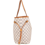 Louis Vuitton Monogram Damier Azur Canvas Neverfull MM Shoulder Bag