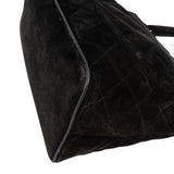 Chanel Quilted Suede Medallion Handbag