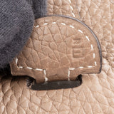 Hermès Argile Togo Leather Palladium Evelyne 29 Crossbody Bag