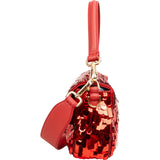 Fendi Red Sequin Limited Sex And The City Baguette Shoulder Bag