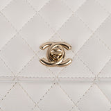 Chanel Quilted Lambskin Side Packs Single Flap Adjustable Duo Crossbody Bag