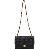 Chanel Quilted Caviar Leather Jumbo Double Flap Crossbody Bag