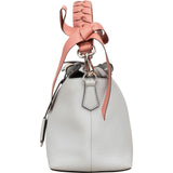 Fendi Blue Leather Mini Pearl Embellished By The Way Handbag