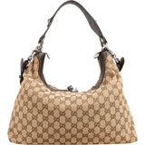 Gucci Monogram GG Canvas Horsebit Hobo Shoulder Bag