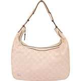 Gucci Monogram GG Canvas Pink Horsebit Web Shoulder Bag