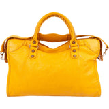 Balenciaga Yellow Leather Classic City Handbag