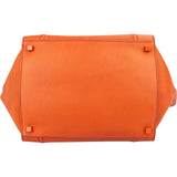 Céline Orange Drummed Calfskin Phantom Handbag