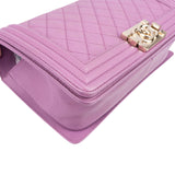 Chanel Quilted Caviar Leather Medium Boy  Single Flap Crossbody Bag