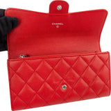 Chanel Quilted Caviar Leather Classic Flap Wallet
