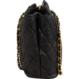 Chanel Quilted Lambskin Zip Shoulder Bag