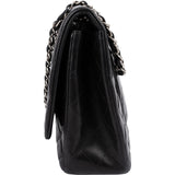 Chanel Quilted Lambskin Palladium Maxi Single Flap Crossbody Bag