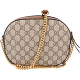 [🔄️B23 / F23] Gucci Monogram GG Supreme Embroidered Mini Chain Crossbody Bag - vintageandkickz