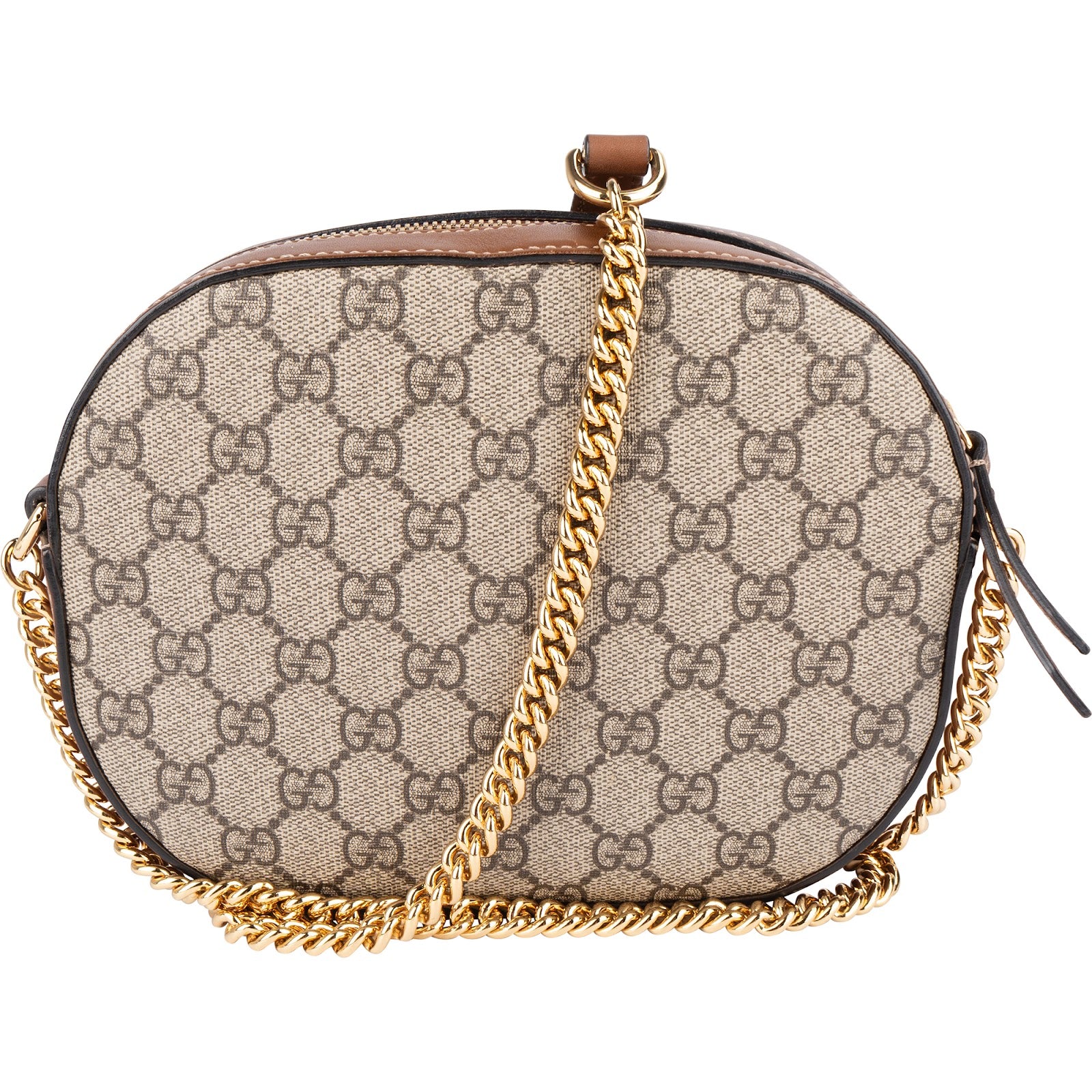 [🔄️B23 / F23] Gucci Monogram GG Supreme Embroidered Mini Chain Crossbody Bag - vintageandkickz