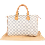 Louis Vuitton Monogram Damier Azur Canvas Speedy 30 Handbag - vintageandkickz