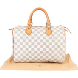 Louis Vuitton Monogram Damier Azur Canvas Speedy 30 Handbag - vintageandkickz