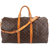 Louis Vuitton Monogram Canvas Keepall 50 Bandoulière Travel Bag