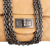Chanel Quilted Caviar Leather 2.55 Reissue Jumbo Double Flap Crossbody Bag