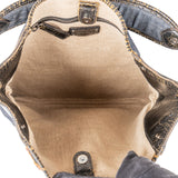 Miu Miu Denim Patch Applique Patchwork Shopper Shoulder Bag