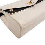 Chanel Stitching Chevron Leather Double Flap Crossbody Bag