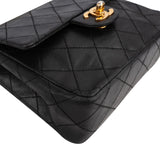 Chanel Quilted Lambskin Mini Rectangular 24K Gold Single Flap Crossbody Bag