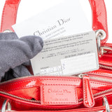 Christian Dior Quilted Patent Leather Lady Dior Handbag