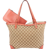 Gucci Monogram GG Canvas Bree Tote Shopper Shoulder Bag