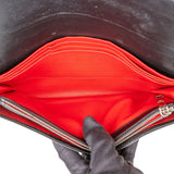 Prada Saffiano Move Leather Studded Lock Clutch Bag