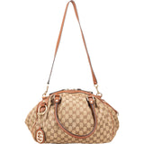 Gucci Monogram GG Canvas Sukey Satchel Shoulder Bag
