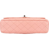 Chanel Quilted Caviar Leather Palladium Medium Double Flap Shoulder Bag