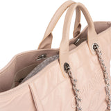 Chanel Rose Leather Shopper Deauville Shoulder Bag - vintageandkickz