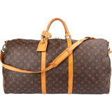 Louis Vuitton Monogram Canvas Keepall 60 Bandoulière Travel Bag
