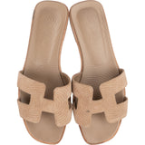 Hermès Beige Vibrato Suede Oran Sandals (36)