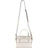 Miu Miu White Madras Leather Bow Handbag