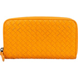 Bottega Veneta Intrecciato Leather Zip Around Wallet
