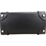 Céline Noir Grained Calfskin Luggage Handbag