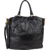 Prada Vitello Daino Leather Leather Tassel Tote Shoulder Bag