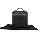 Chanel Caviar Leather Vertical Vanity Case Handbag