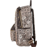 MCM Visetos Python Embossed Studded Stark Large Backpack