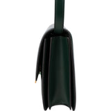 Celine Classic Dark Green Boxcalf Leather Medium Box Crossbody Bag