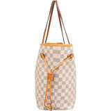 Louis Vuitton Monogram Damier Azur Canvas Neverfull MM Shoulder Bag