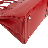 Hermès Rouge Epsom Leather Palladium Birkin 35 Handbag