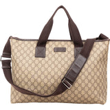 Gucci Monogram GG Supreme Large Tote Crossbody Handbag