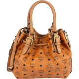 MCM Monogram Visetos Dessau Drawstring Bucket Handbag