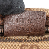 Gucci Grained Leather Monogram GG Canvas Small Crossbody Belt Bag