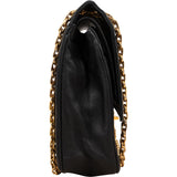 Chanel Quilted Lambskin 24K Gold Double Flap Shoulder Bag