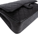 Chanel Soblack Edition Quilted Calfskin Jumbo Double Flap Crossbody Bag