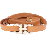 Salvatore Ferragamo Leather Gancini Triple Tour Bracelet