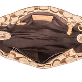 Coach Monogram Signature Canvas Hampton Flap Handbag